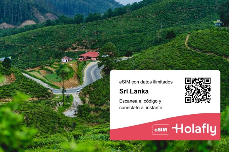 eSIM de Holafly con datos ilimitados para conectarse en Sri Lanka