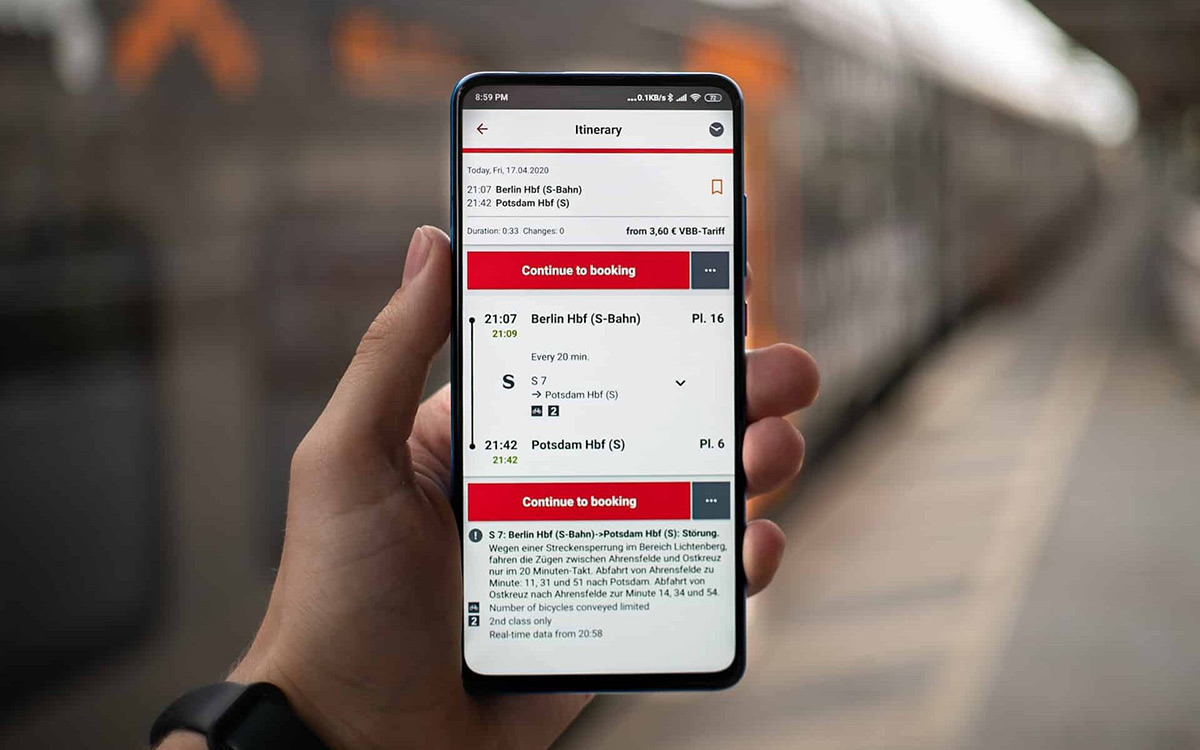 Itinerario digital de tren