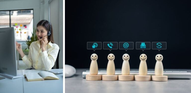 operadora del servicio técnico de Holafly Plans vs. Japan Wireless e iconos de satisfacción de atencion al cliente