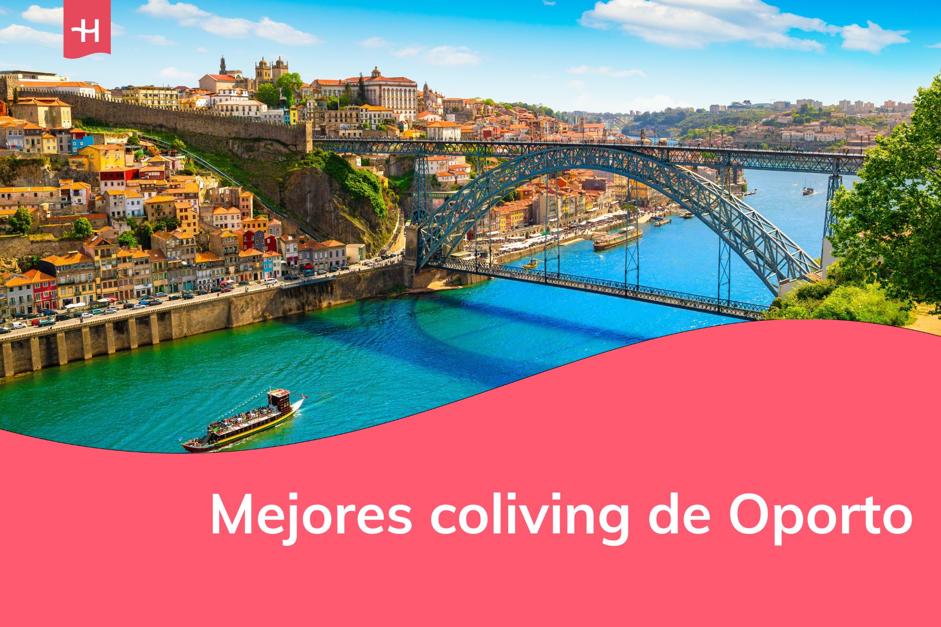 Los 5 mejores espacios coliving de Oporto: vistas de Ribeira de Oporto