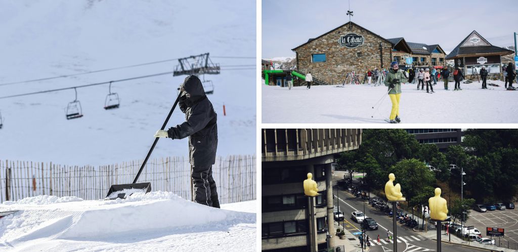 Nómadas digitales en estaciones de esquí en Andorra y centro de Andorra la Vella