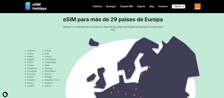 Cobertura eSIM Holidays