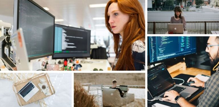 programadora, analista de datos, trabajador remoto en ciberseguridad
