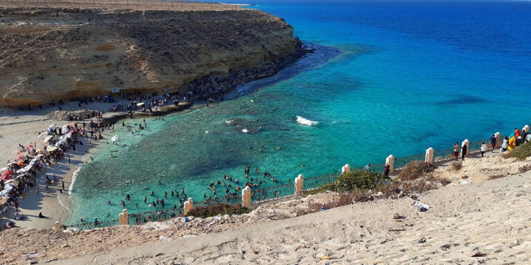 Vista de la playa de Agiba