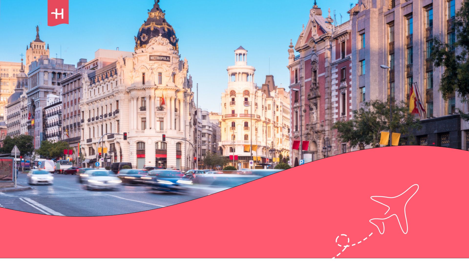 Barrio de la Gran Vía en Madrid.