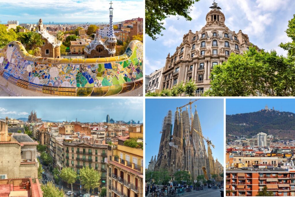 Mejores distritos de Barcelona para vivir: Eixample, Gràcia y Sarriá Sant Gervasi con el Parc Güell y la Sagrada Família.