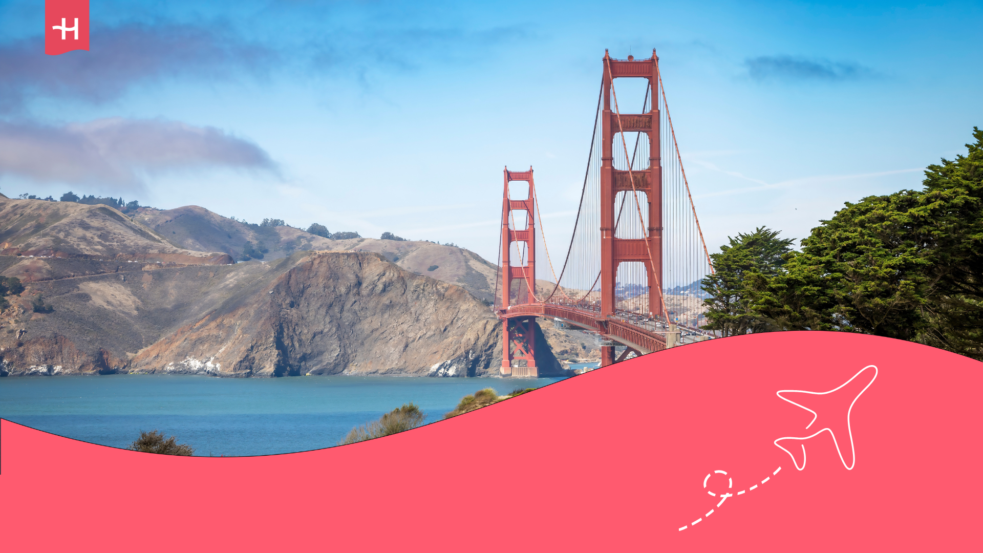 foto panorámica del puente Golden Gate