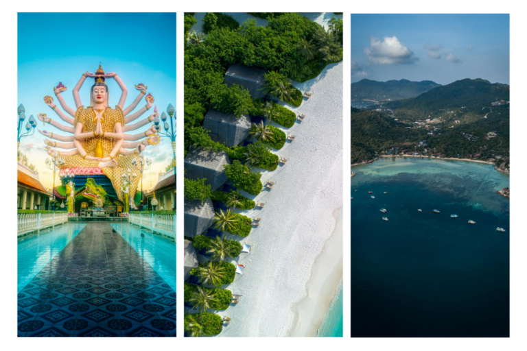 Vistas de tres barrios principales de dónde alojarse en Koh Tao