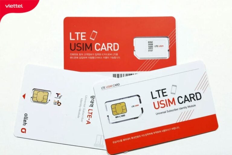 Tarjetas SIM de Viettel en Vietnam.