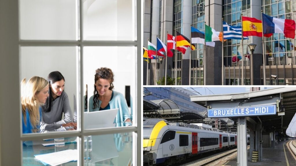 Trabajo remoto, transporte y multiculturalidad en Bruselas.