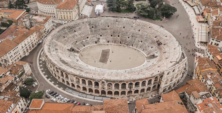 Vista aérea de la Arena di Verona
