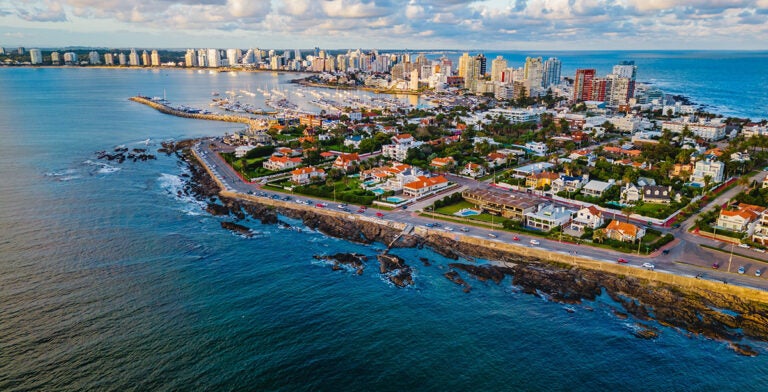 Vista aérea de Punta del Este, Uruguay