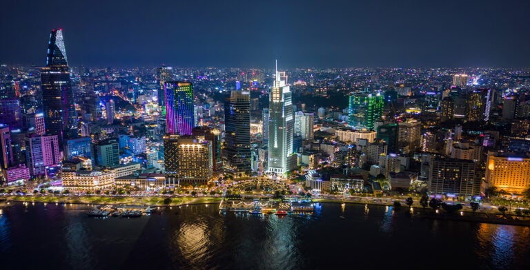 Vista del centro de Ciudad Ho Chi Minh