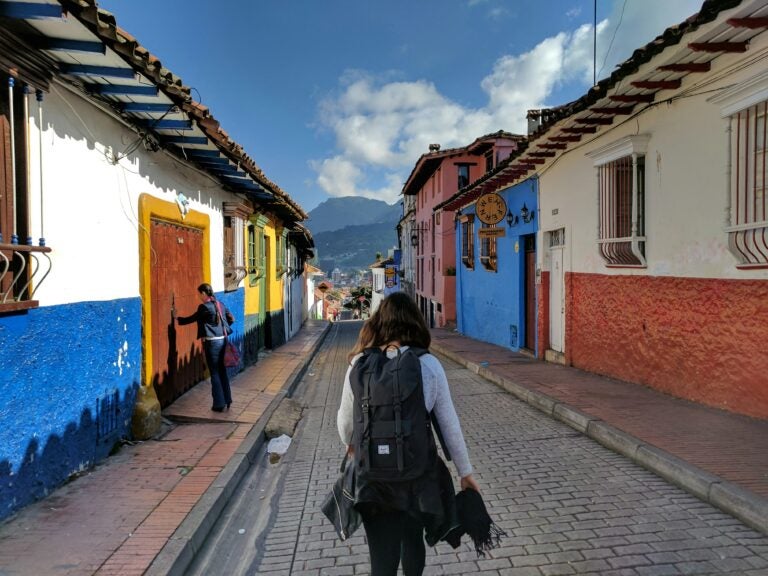Calle de la Candelaria, Bogotá, Colombia.