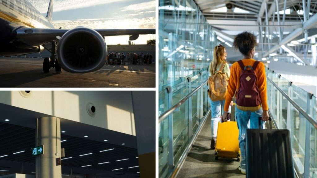 Aeropuerto de Sevilla, España.