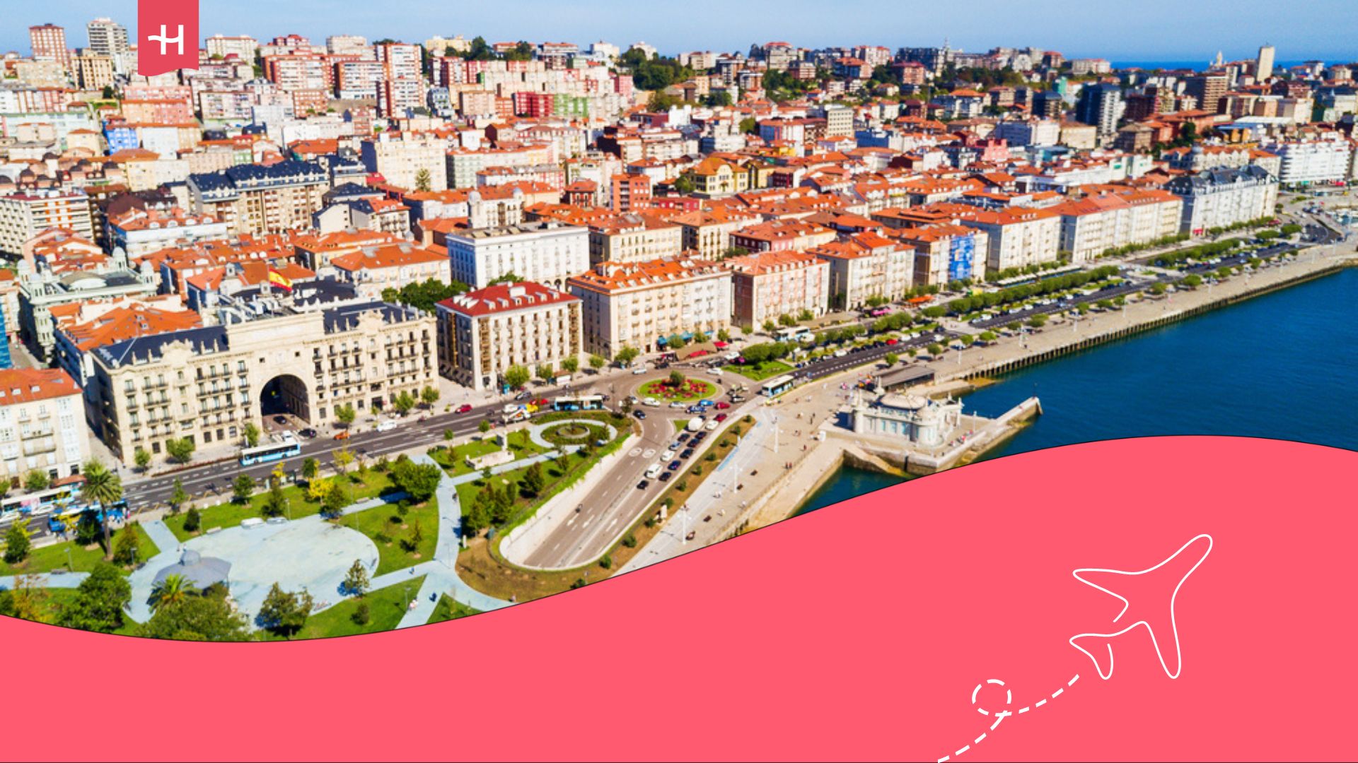 Vista aérea de la ciudad de Santander
