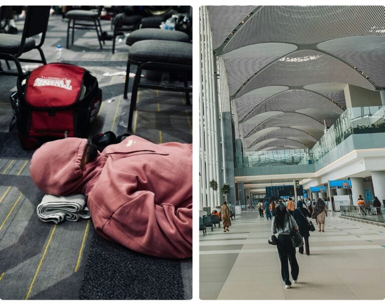 dormir en el aeropuerto de viena, terminal tres