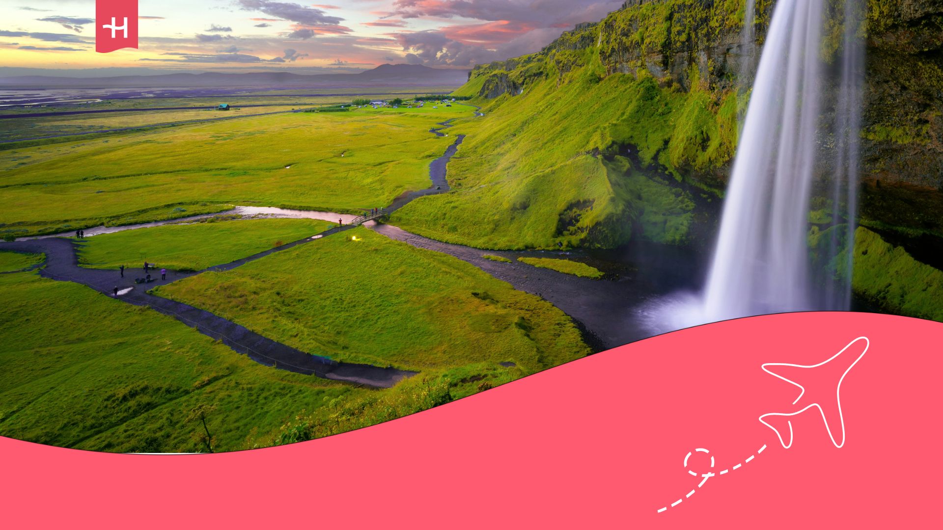 Catarata de Seljalandsfoss en Islandia