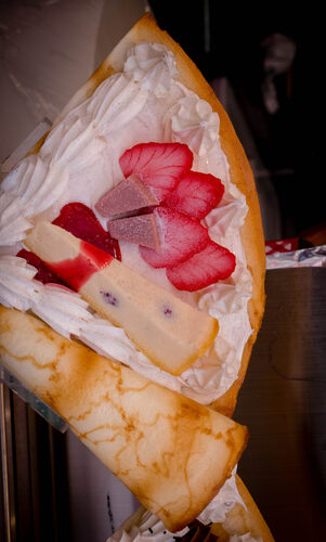 Comida callejera en Tokio: crepe japones