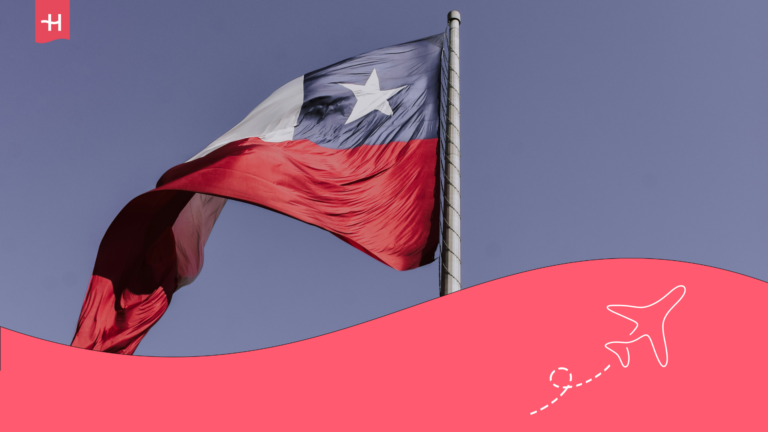 Requisitos para viajar a Chile desde México- bandera Chilena