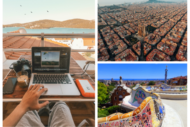 trabajo remoto en Barcelona, zonas claves de la ciudad