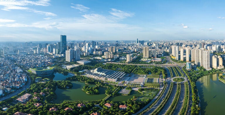 Vista aérea de Hanói, Vietnam