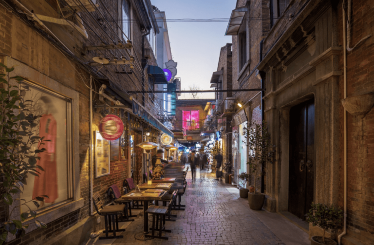 Calles de Tianzifang en Shanghái
