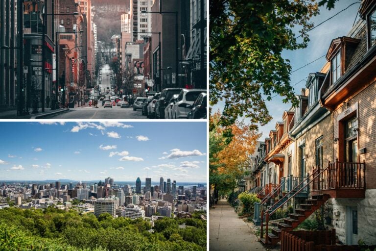 Edificios de la ciudad de Montreal de Canadá.