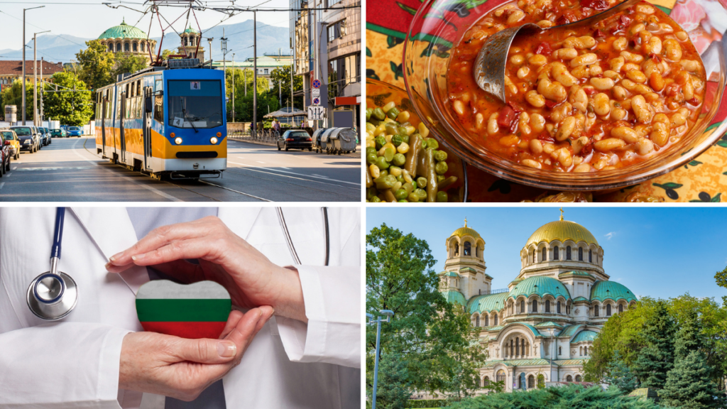 Costos de transporte, alimentación y salud en Bulgaria.