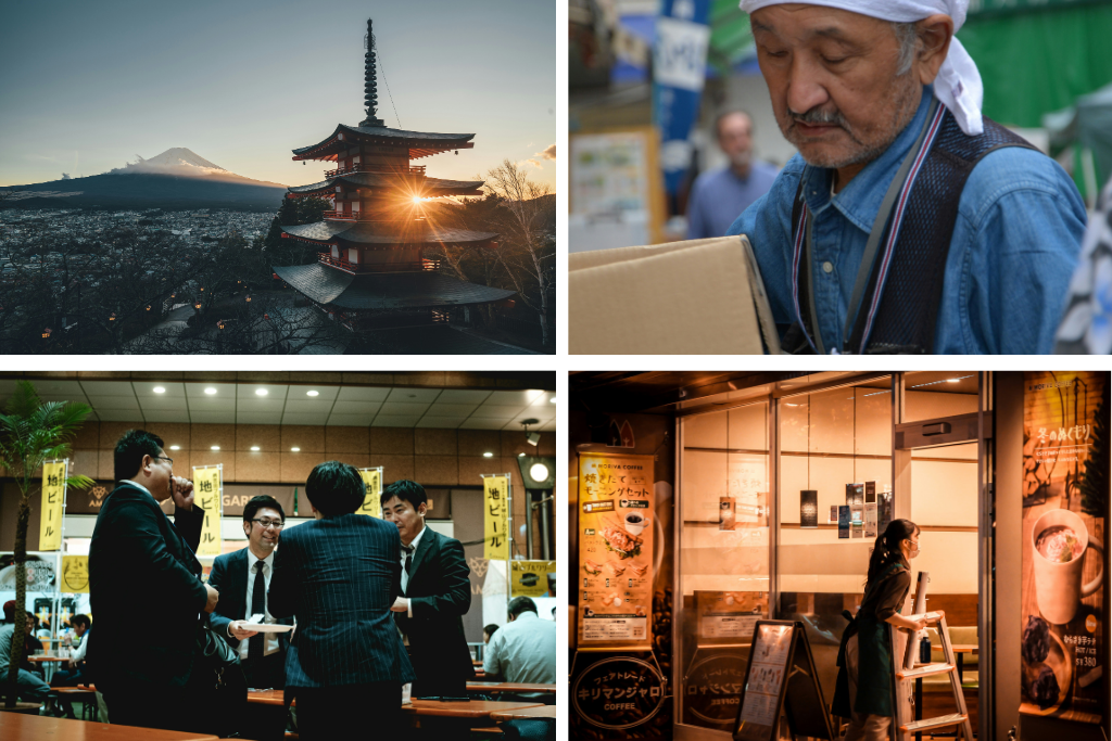 imágenes representativas de trabajar en japón