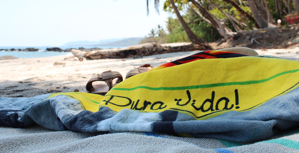 Toalla en una playa de Costa Rica