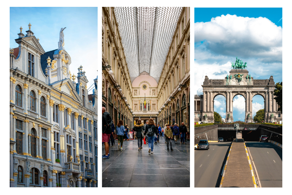 representación de lugares más conocidos de Bélgica