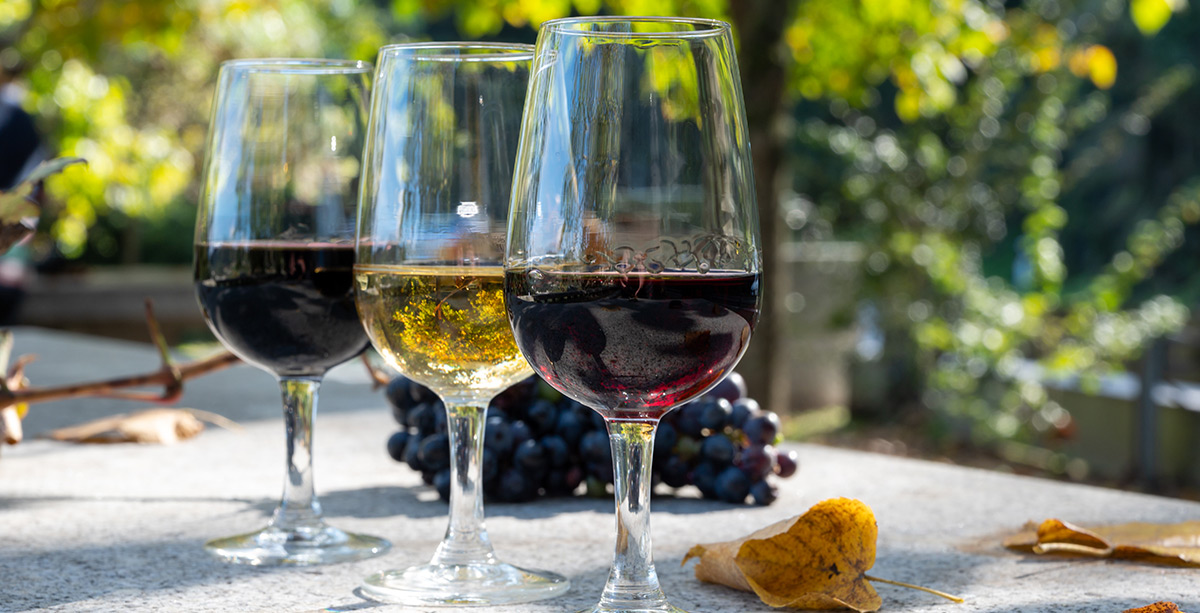 Tres variedades de vino de Oporto