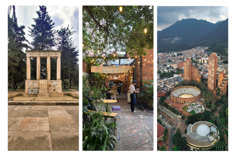imágenes que representan lugares de los mejores barrios de Bogotá