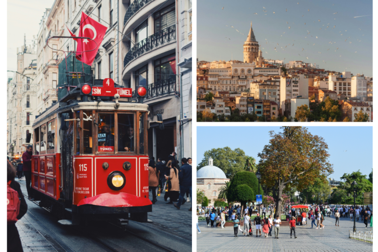 Diferentes imágenes que representan los mejores barrios de Estambul
