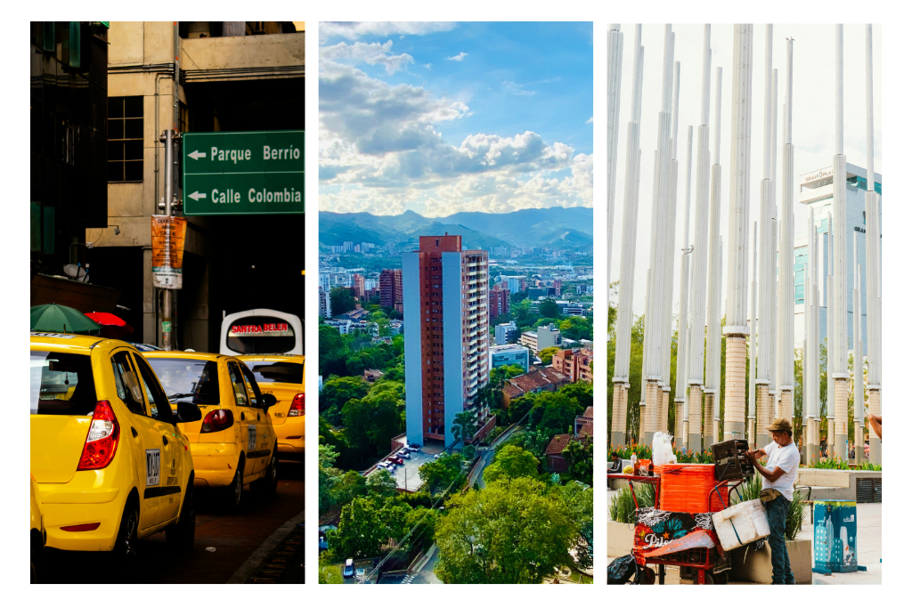imágenes representativas de algunos de los mejores barrios de Medellín para vivir como estudiante