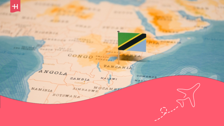 Todo lo que debes saber sobre seguros de viaje. En la imagen el mapa de Tanzania.