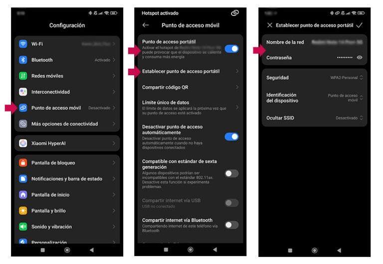 Pasos para compartir wifi con hotspot en Android