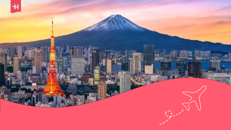 vista de la ciudad de Japón desde arriba