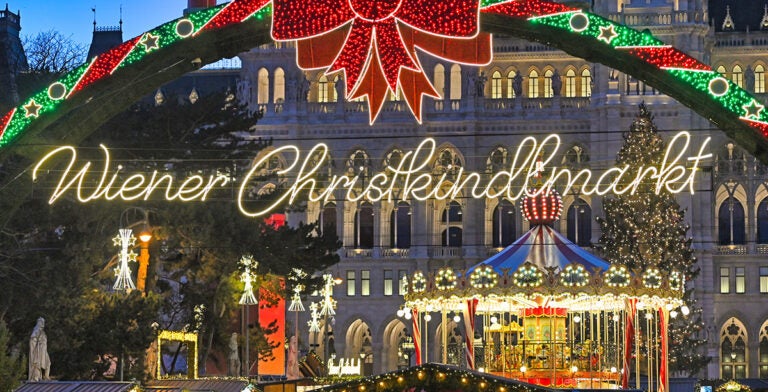 Mercado navideño en la plaza del Ayuntamiento, Viena