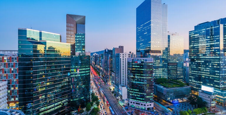 Vista del distrito de Gangnam, un icono de la modernidad que ver en Seúl