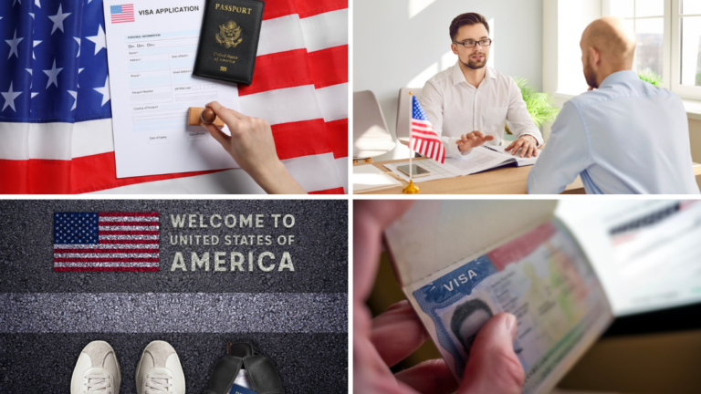 Trámite, entrevista y estampado de pasaporte con la visa de Estados Unidos.