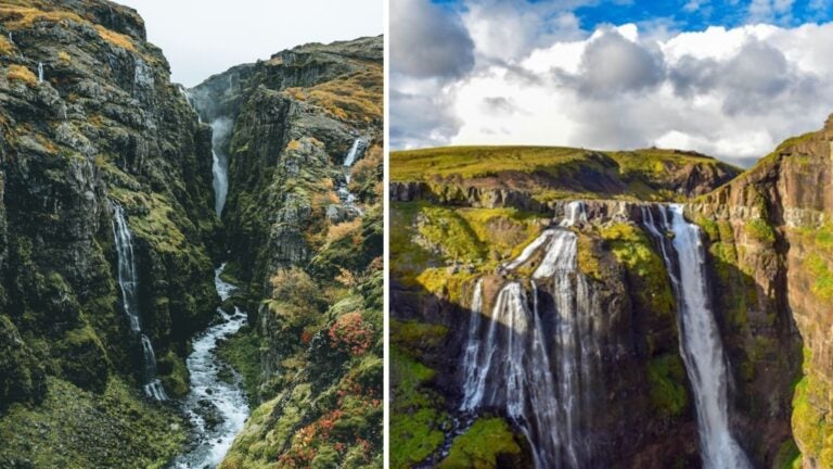 Glymur, cascada de islandia Glymur, cascada de islandia