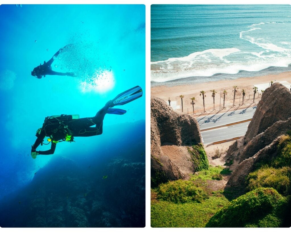 buceo en perú, partes