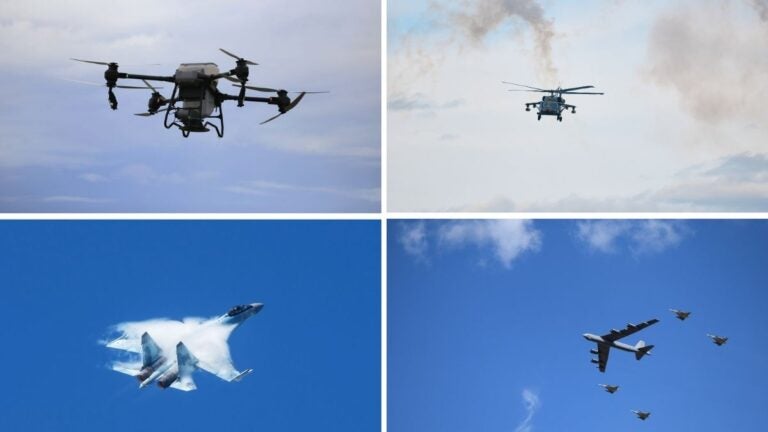 F-Air Colombia cuenta con shows de escuadrones nacionales e internacionales que hacen acrobacias con aviones como parte del evento.