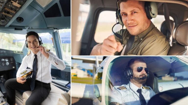 modelos de auriculares de piloto de avión