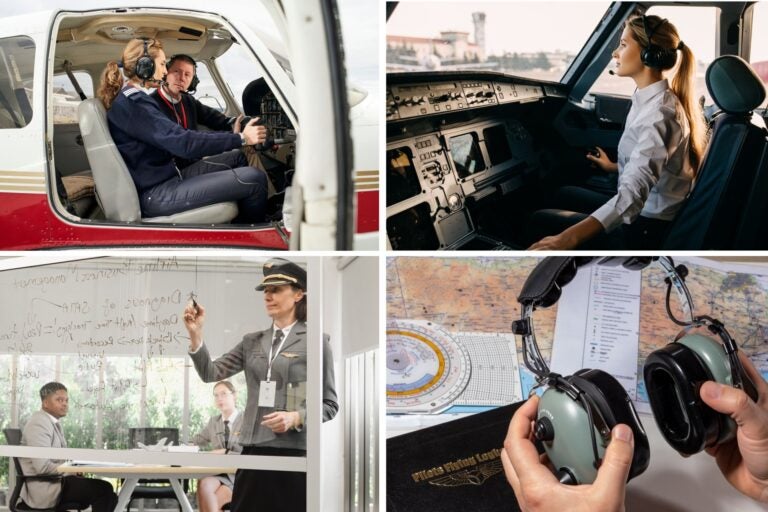 Estudiantes de piloto de avión