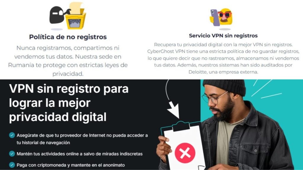 política de no logs, cyberghost y surfshark