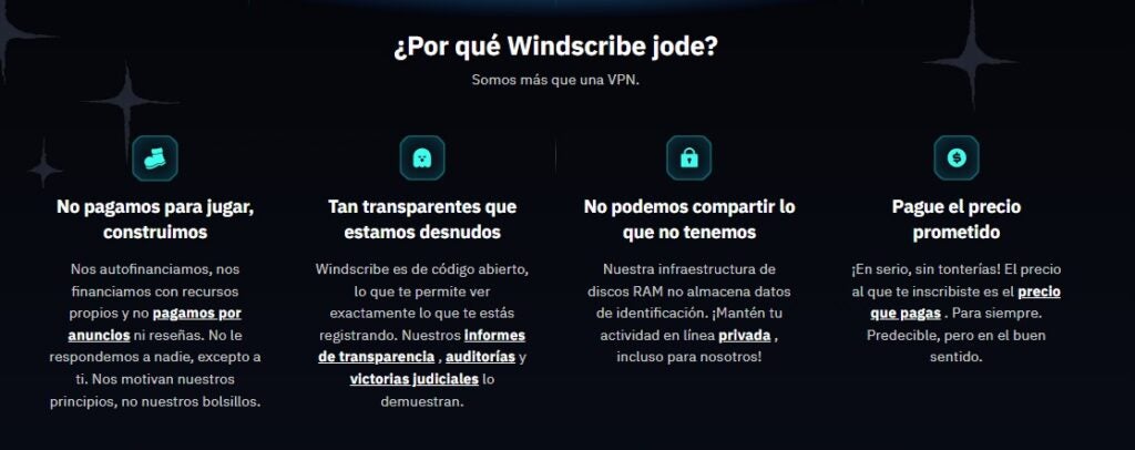 política de privacidad de windscibe