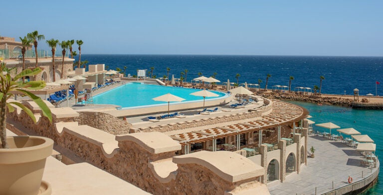 Vista de la costa de Sahl Hasheesh en Hurgada